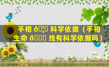 手相 🦅 科学依据（手相生命 🐞 线有科学依据吗）